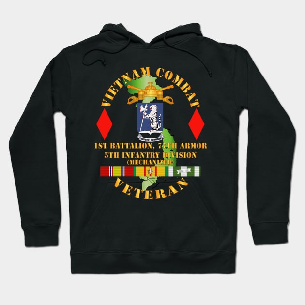 Vietnam Combat Vet - 1st Bn 77th Armor - 5th Inf Div SSI Hoodie by twix123844